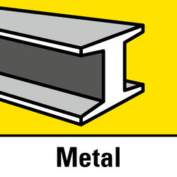 Adecvat pentru metal (cu un disc corespunzător)