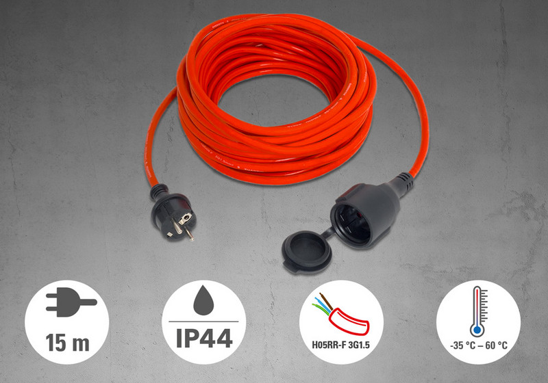 Cablu prelungitor de calitate 230 V (16 A) - 15 m