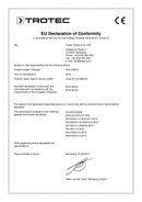 Declaraţie de conformitate aparat mobil de climatizare PAC 2600 S (INT)