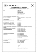 Declaraţie de conformitate pompă de grădină TGP 1025 E (INT)