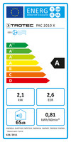 Etichetă de eficienţă energetică PAC 2010 X