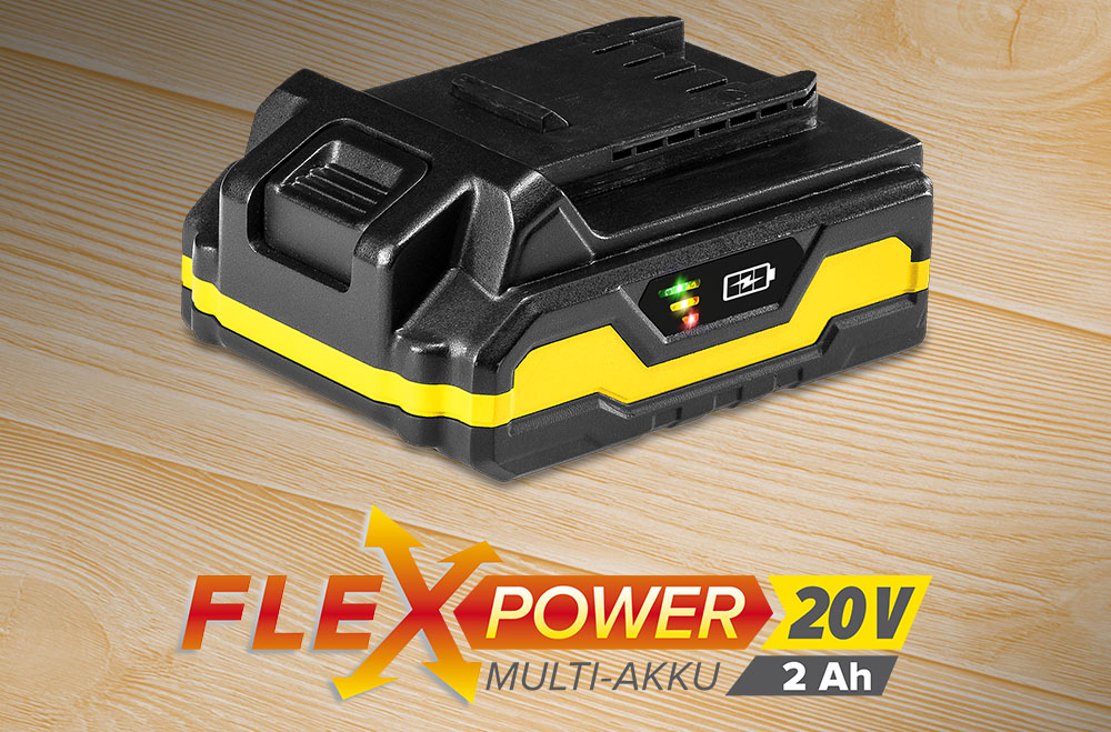 Multiacumulator Flexpower, 20 V, 2 Ah