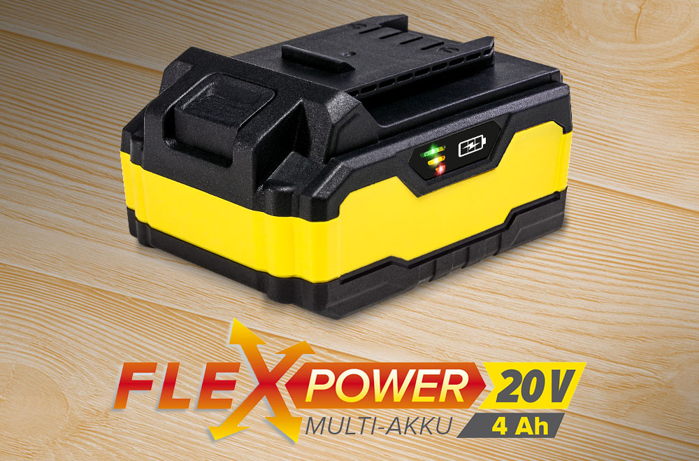 Multiacumulator Flexpower, 20 V, 4 Ah