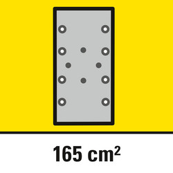 Suprafaţa plăcii de şlefuit cu vibraţii 165 cm²