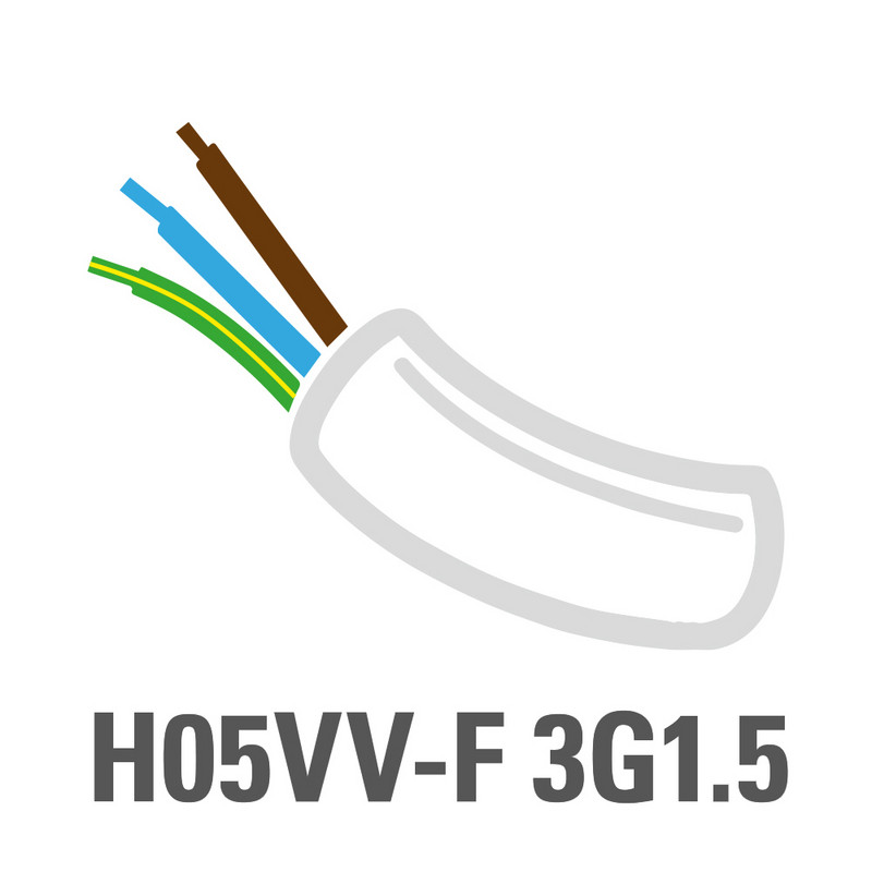 Tip cablu H05VV-F 3G1.5